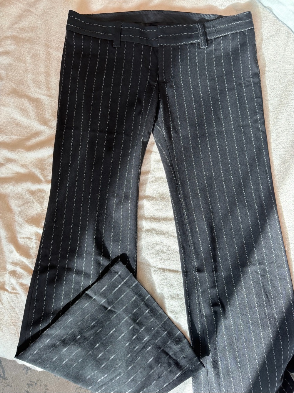 Frankie B. Black Pinstripe Trousers